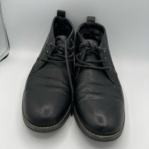 Classic Black Leather Chukka Boots‎